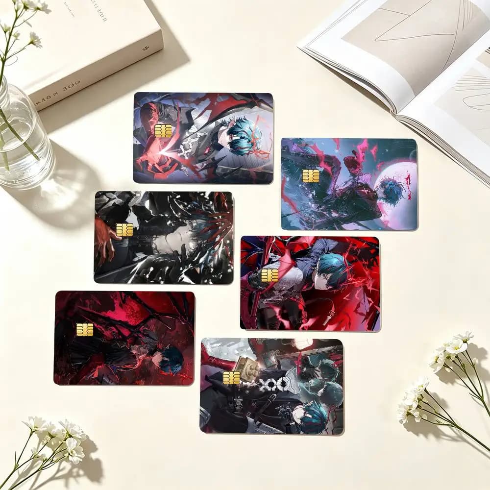 A-Arknights Endfield Camille Game Credit Card HD Stickers Game Card Decal Small Chip Waterproof Sticker Gift