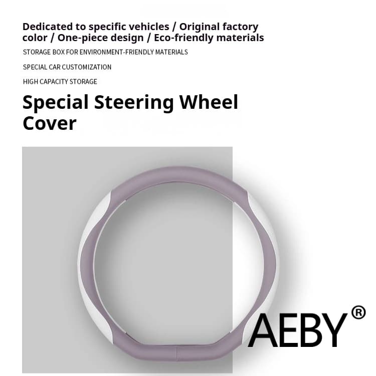 AEBY For BYD Seal U DM-i 2020-2025 Premium Leather Steering Wheel Cover, Perforated Design, Non-Slip Grip, Interior Accessories