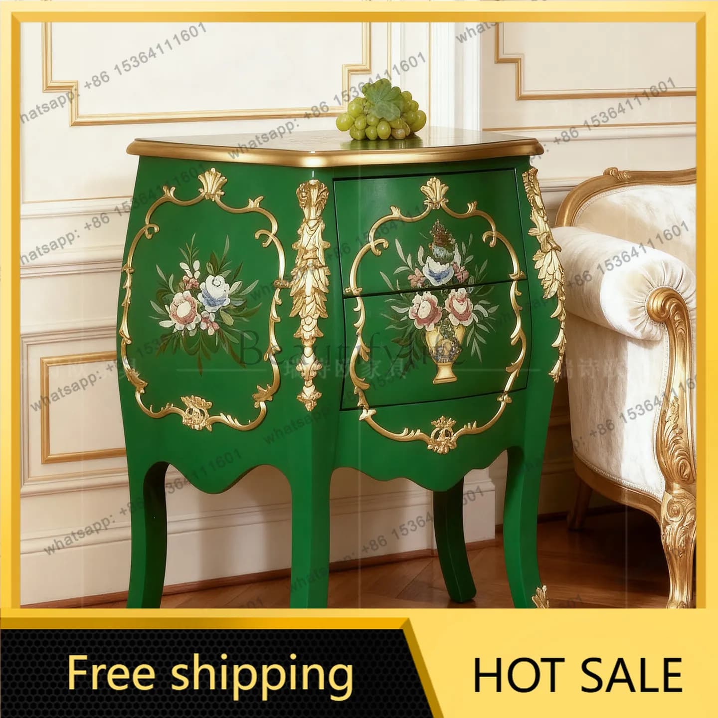 Factory Direct American Sofa Side Table Living Room Hand Painted Stroke Table