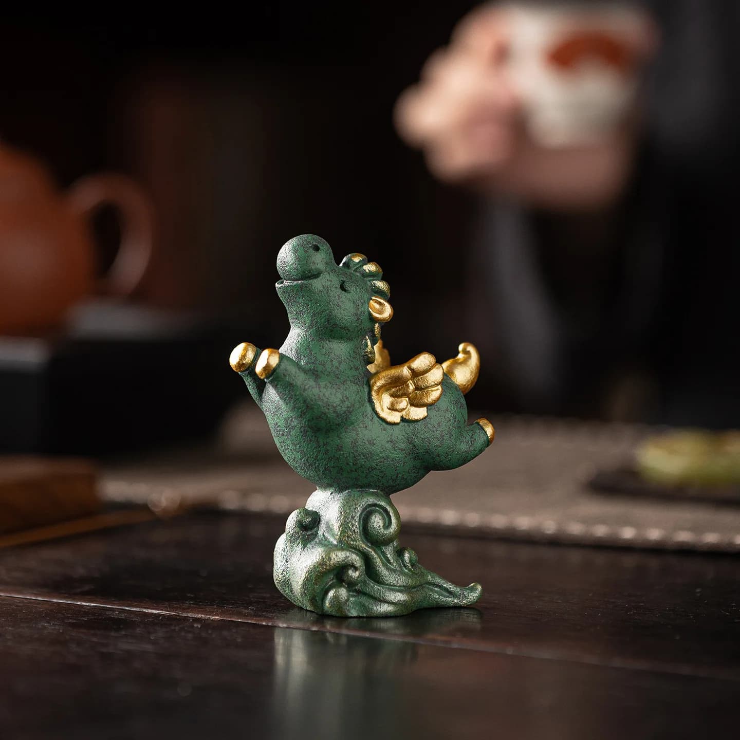 HYS Wind Color Gold Sunshine Rainbow Little White Horse Ornament Boutique Animal Fish Tank Study Tabletop Ornament