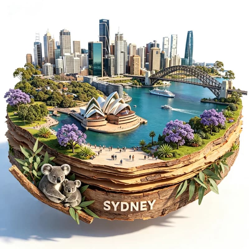 Australia Fridge Stickers Metal Material Sydney Opera House Mecca Munich Denmark Sweden Moscow Fridge Magnets Birthday Gifts