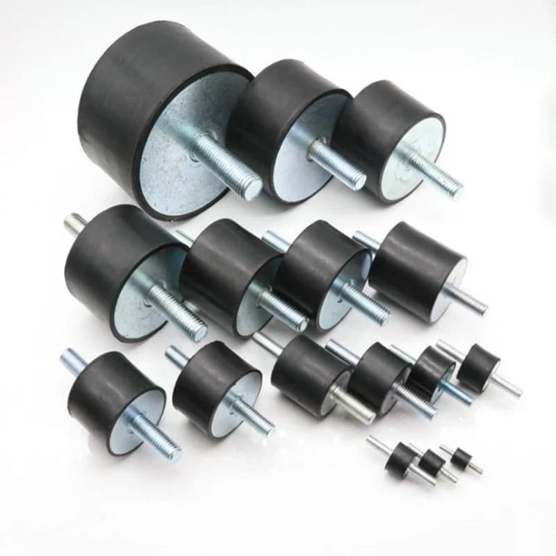 Rubber Mount, M10 Anti Vibration Isolator Shock Absorber Male with M10 x 28mm Studs