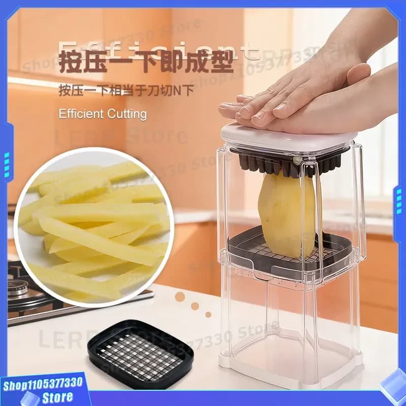 Stainless Steel 8 Petal Apple Slicer Tomato Cutter Kitchen Vegetable Fruit Press Tool French Fries Maker Multi Functional