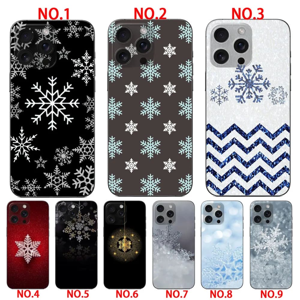 Beautiful snowflake TPU soft case  for iPhone 16E 17E SE4 17 17 air 17 Pro 17 Pro Max 5 5S SE 2016