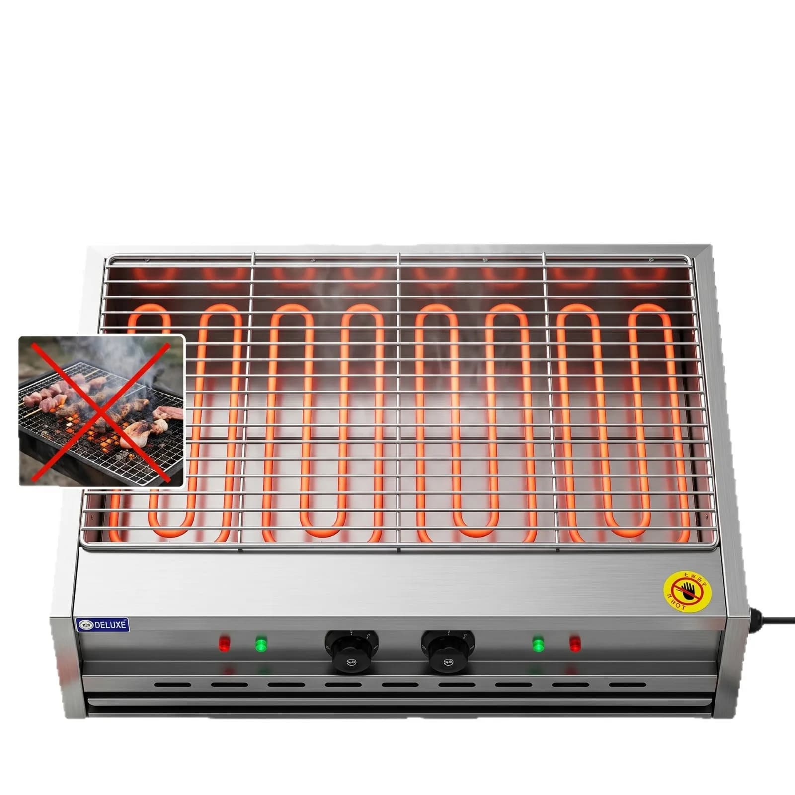 CX commercial widened smokeless barbecue grill, hotel restaurant, stall multi-functional barbecue equipment