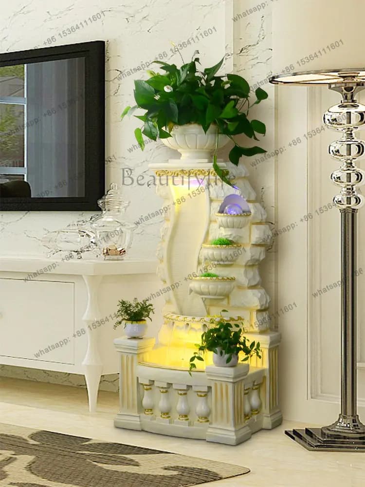 Factory Direct . fish tank living room home European decorative landscaping creative flower pot flowing water fountain lucky f