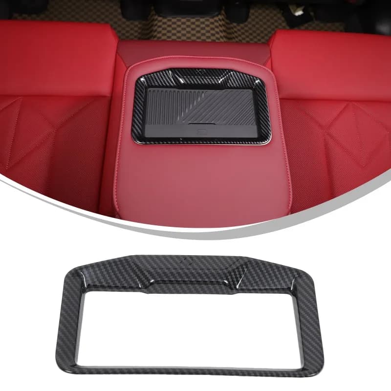 For 2025+ BMW X3 G45 Center Console Rear Armrest Storage box Frame Storage Compartment Panel Trim Cover Sticker Car Accessories