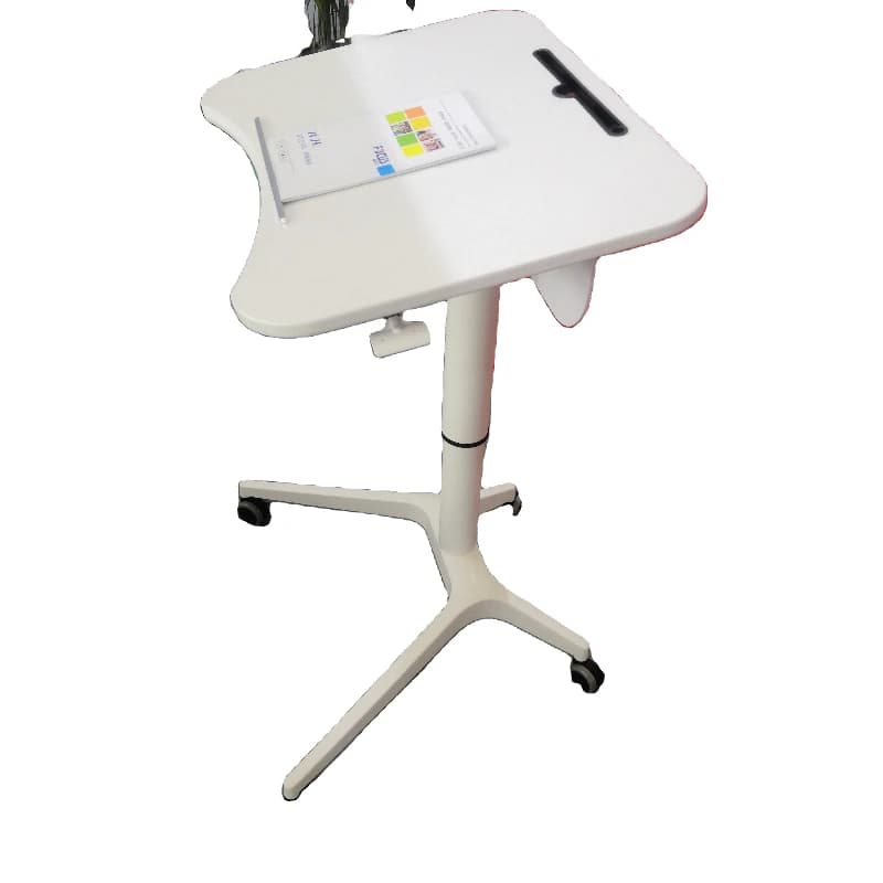 Height-adjustable podium Simple laptop stand with casters and pneumatic bars Presentation podium