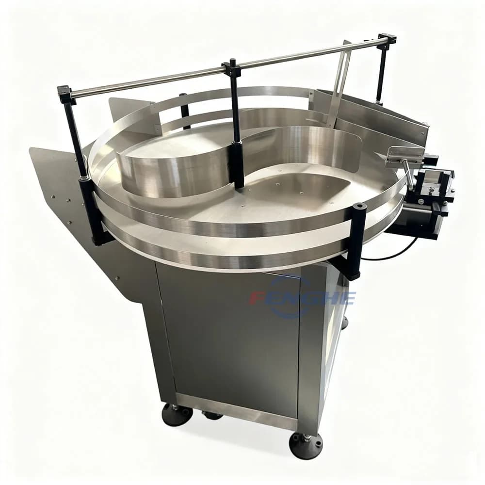 Stainless Steel Glass Plastic Bottles Cans Unscramber Sorting Table Vials Collecting Storing Table Packaging Machine