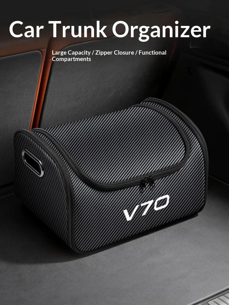 Car Trunk Organizing And Storage Box Large-capacity organizing and storage bag For Volvo V70 V40 V50 V60 Automotive supplies
