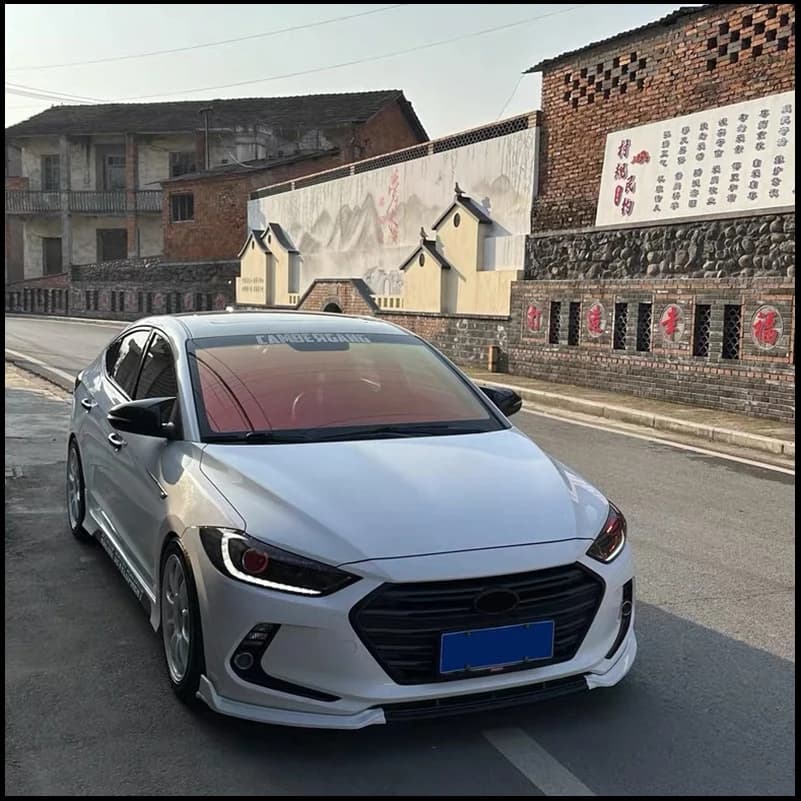 For Hyundai Elantra 2016-2019 Rearview mirror Cover Sticker Trim With OX Horn Decorative Car Styling Auto Accessories