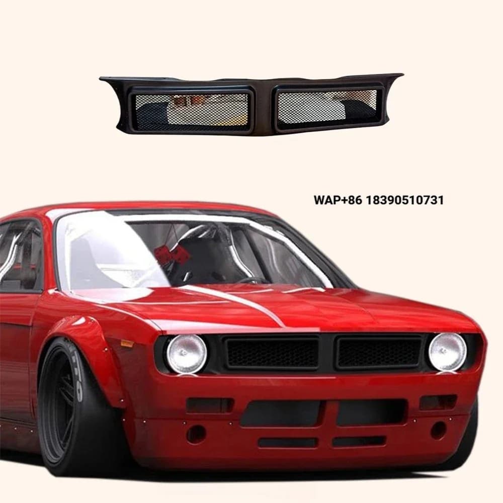 For Silvia S14 200SX 93-98 Body Parts Fiberglass Front Grille Cover with RB Bumper Custom Fit