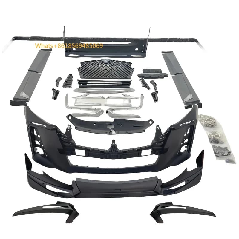 TR Large Wrap Body Kit Alp ard Retrofit Includes Front Bumper Center Mesh Grille  Side Skirt