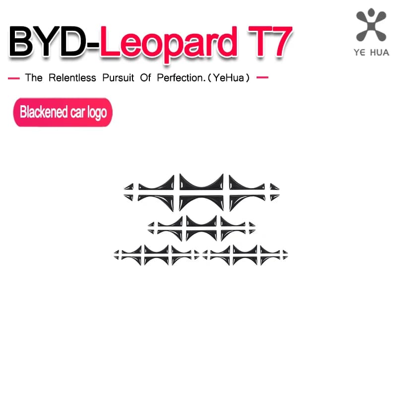 For BYD 2025-26 Formula Leopard Titanium 3/7 Car Emblem Decoration Sticker Car Logo Front and Rear External Accessories