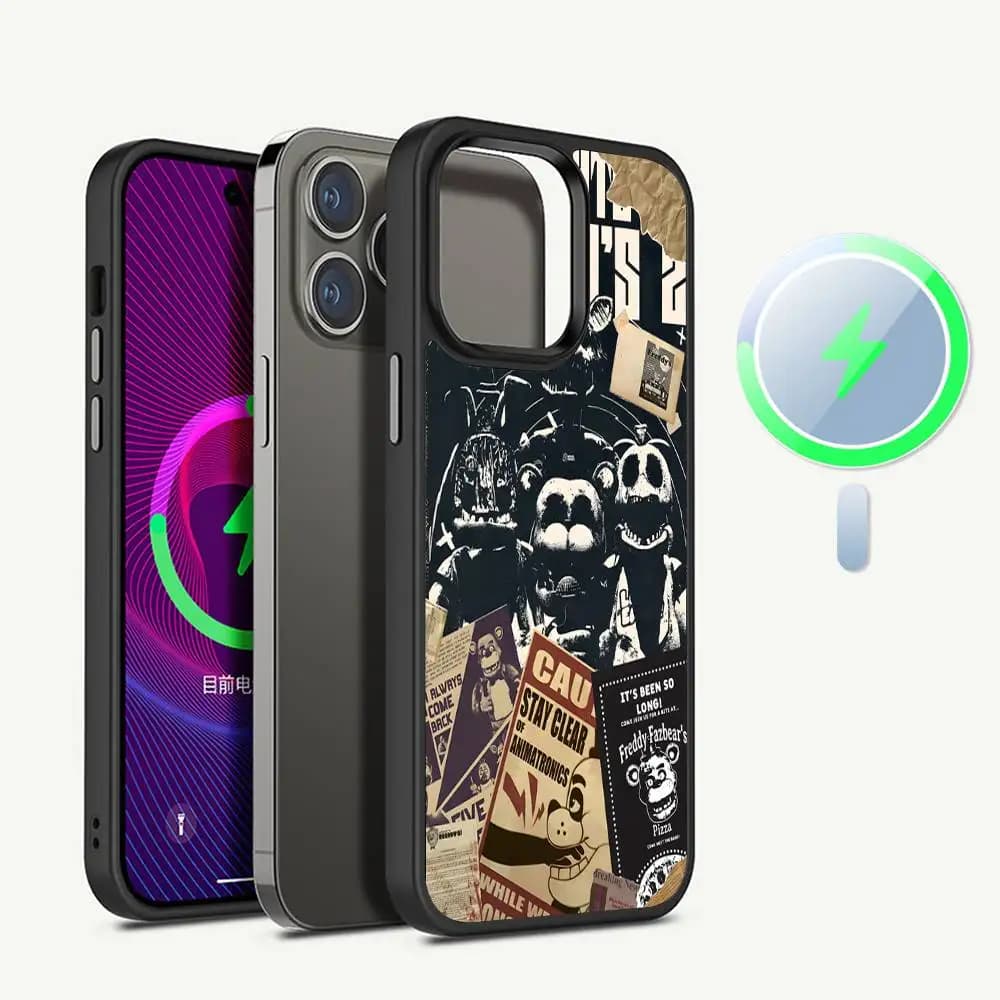 F-Five-Nights-At-Freddys-Fnaf-Scary Magnetic For Magsafe Phone Case For iPhone 17 Air 16 Pro Max 15 14 13 12 11 Protective Cover