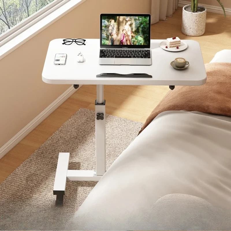Simple small computer desk Movable bedside lift table Multifunctional folding Adult standing