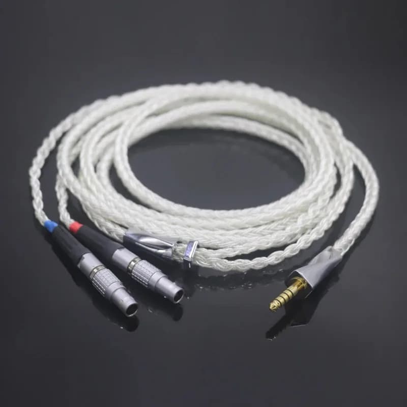 Pure Sil-ver 16 Core 2.5mm 4.4mm 3.5mm XLR Earphone wire