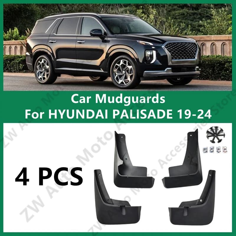 Car Mudguards For HYUNDAI PALISADE 19-24 Mud Guards Fender Flare Mudflaps Exterior Parts Auto Accessories Refit
