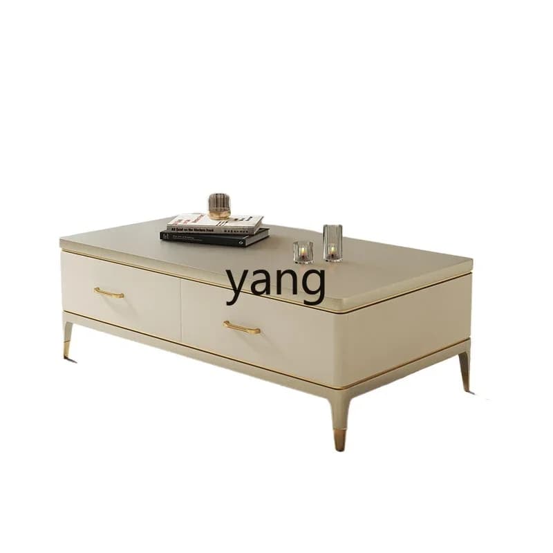 XYY light luxury coffee table living room home simple solid wood coffee table TV cabinet combination