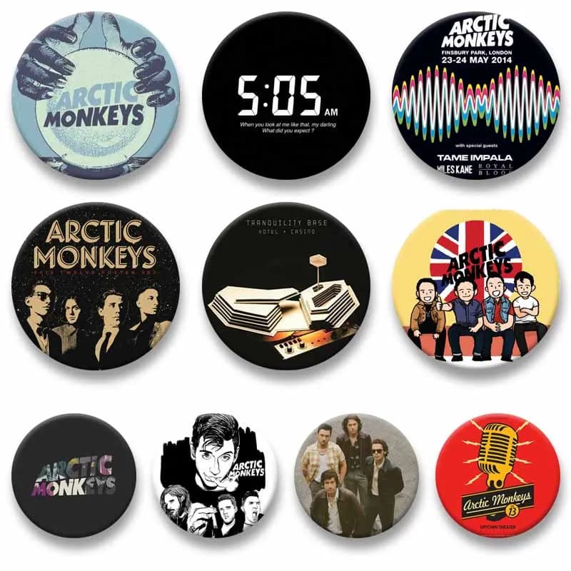 Rock Band ArcticS M-Monkeys Soft Button Pin Music Album Cover Lapel Badge Jewelry Brooch Accessory Backpack Decoration Ornament