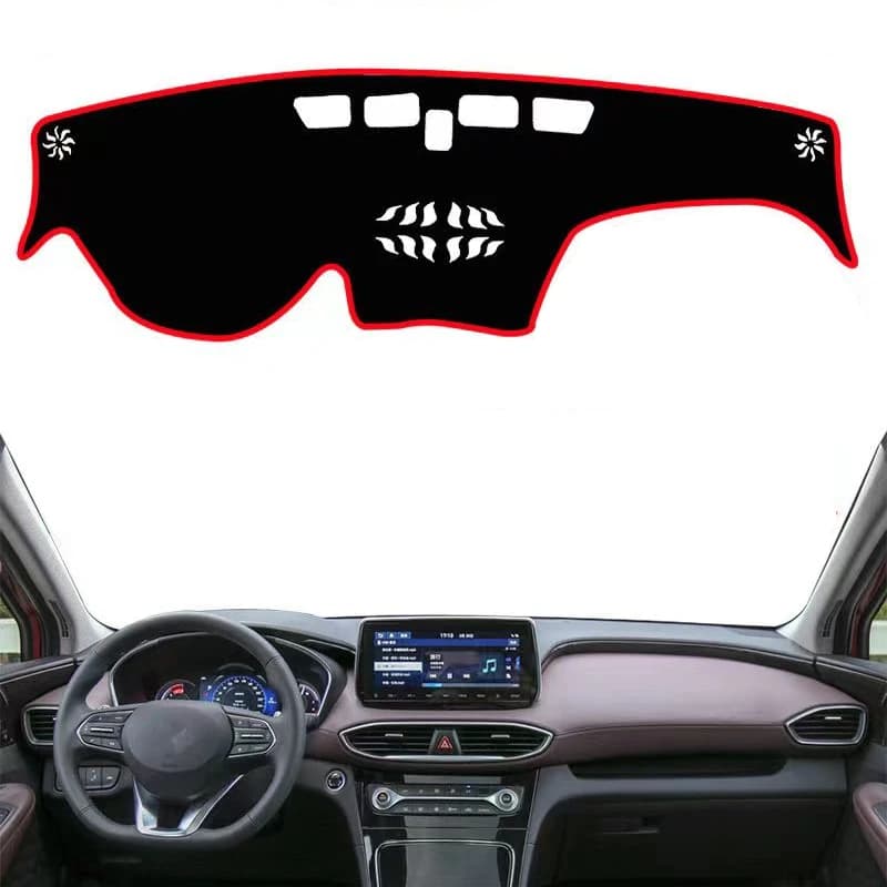 For Hyundai Santa Fe TM HEV 2019 2020 2021 2022 2023 Car Dashboard Cover Mat Pad Anti-Glare Dashmat Sunshield Carpet Accessories