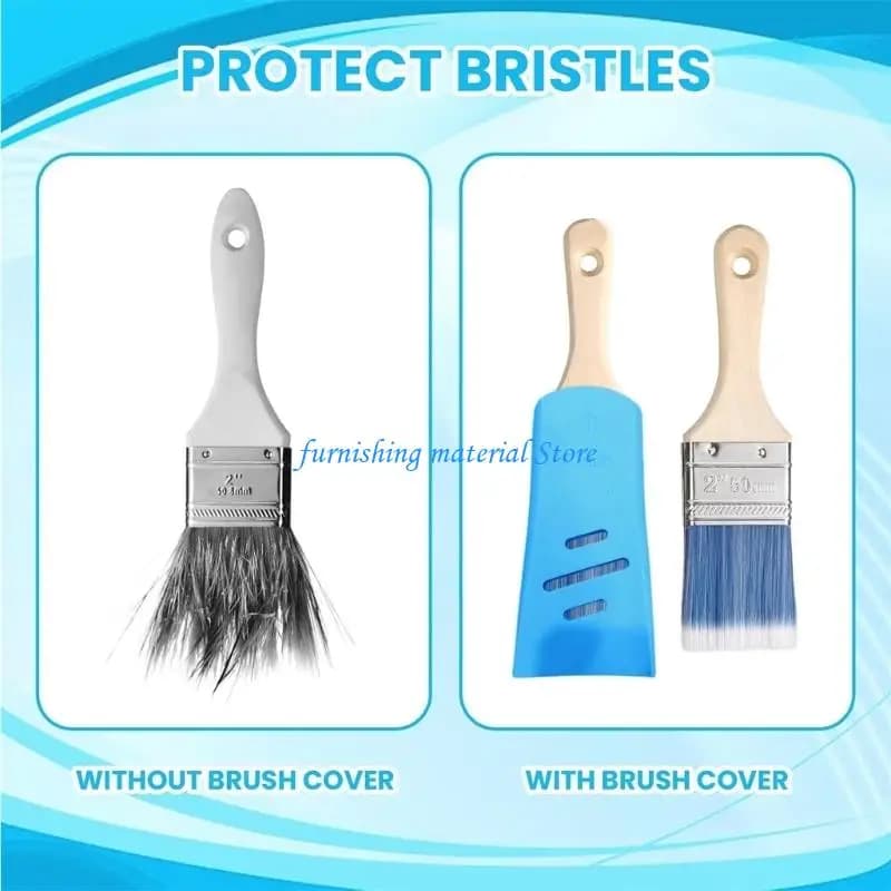 Y5GD 6Pcs Easy To Install And Remove Silicone Paint Brush Protectors Paintbrush Cover