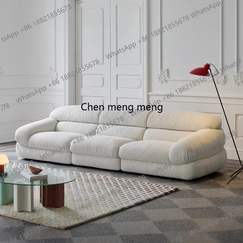 French Vintage Designer Fabric Sofa Living Room Comfort Lounge Modern Nordic Bedroom Home Cozy Casual Relax Reading Apartment
