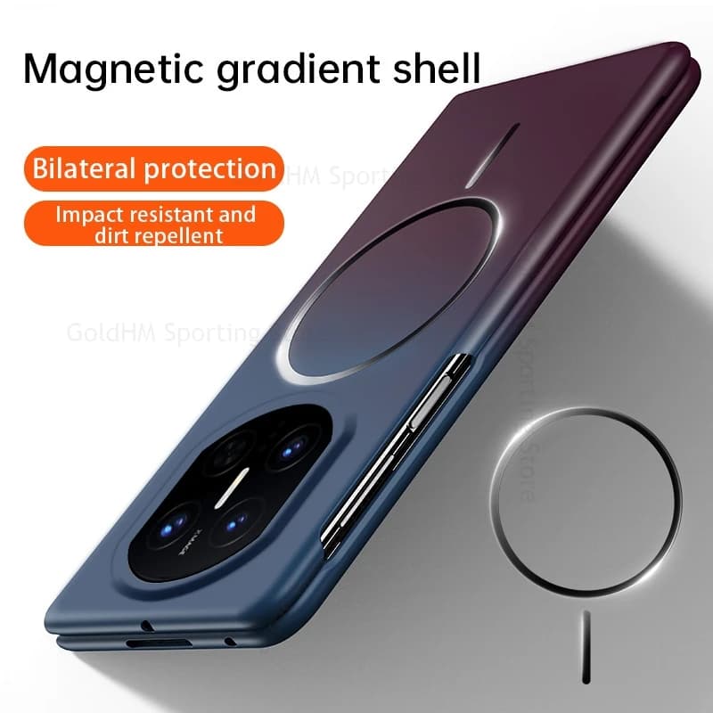 For Huawei Mate X7 Skin Feel Gradient Tough Shockproof Case For HUAWEI Mate X6 X5 X3 X2 Magsafing Matte Cover For Magsafe Coque