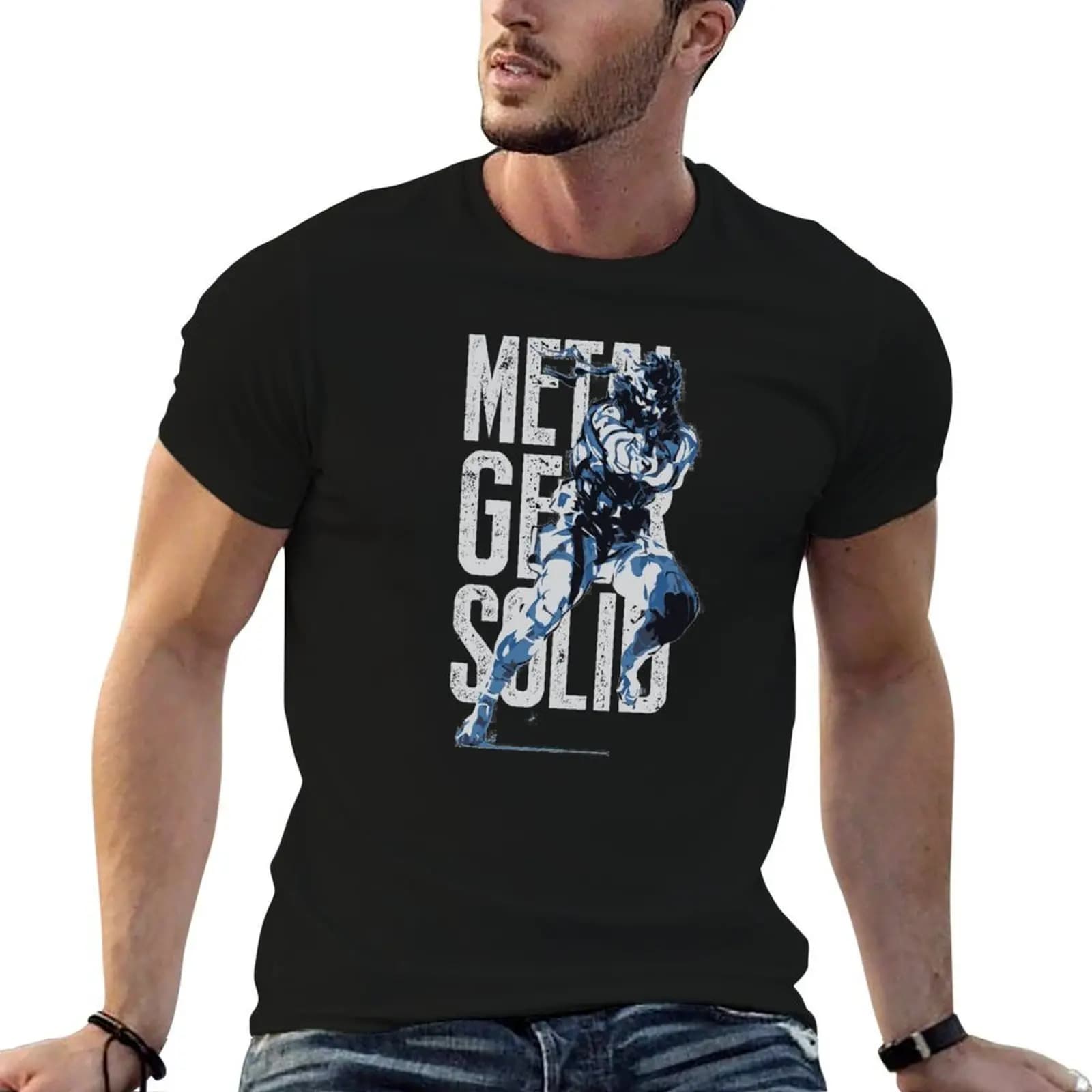 METAL GEAR T-Shirt vintage graphic tee funny gifts Men's t shirts
