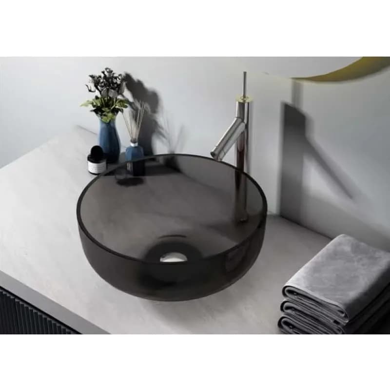 Luxury bathroom transparent epoxy crystal acrylic washbasin