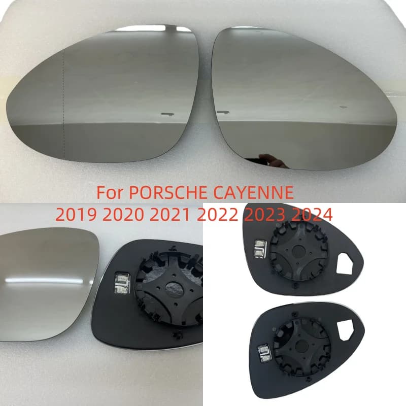 For PORSCHE CAYENNE 2019 2020 2021 2022 2023 2024 Car Heated Rearview Mirror Car Wide Angle Heated Mirror Glass L/R