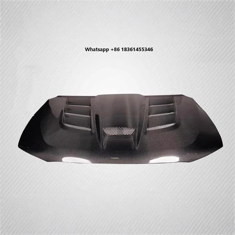 For Durango 2011-2021 Convert Engine Hood Light Weight Bonnet Surround Wet Carbon Fiber Car Surround