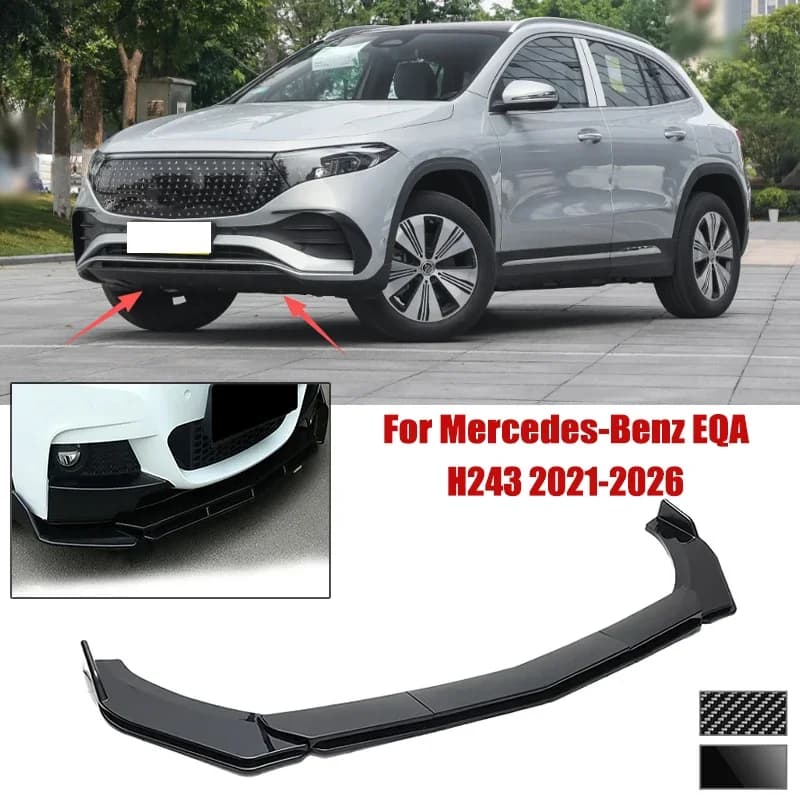 5pcs Front Bumper Shovel For Mercedes-Benz EQA H243 2021-2026 Spoiler Front Bumper Deflector Anti Scratch Protection Device