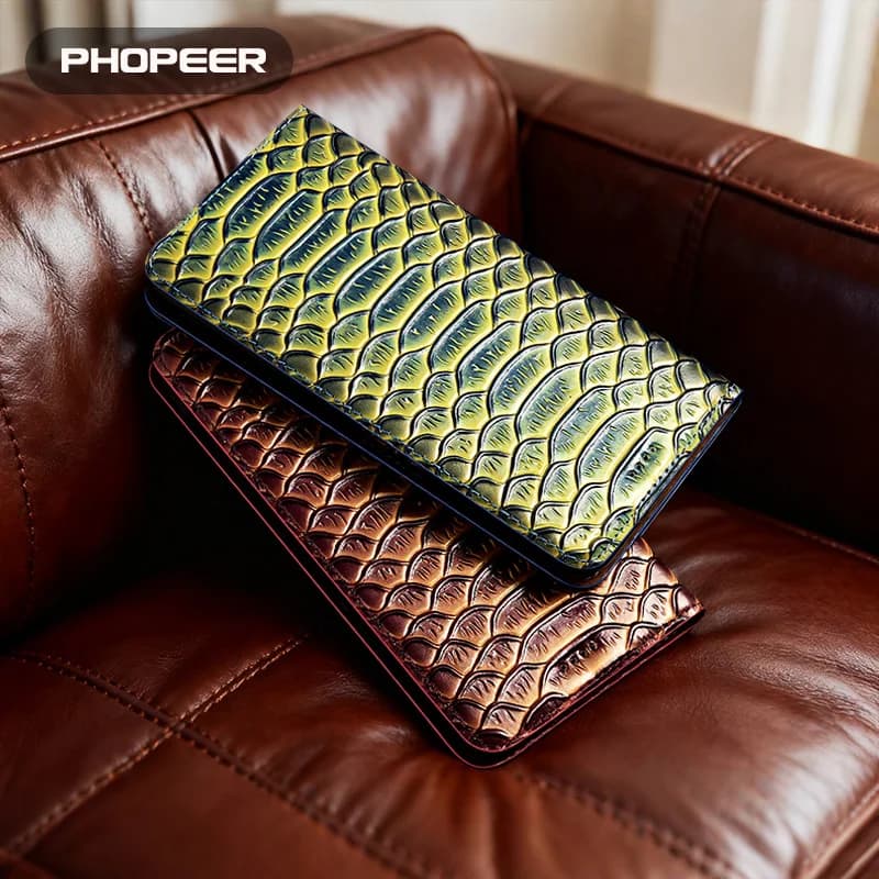 Luxury Genuine Leather Case for Realme GT 7 GT 7T GT 7 Pro GT 6 GT 6T GT 5 GT 5T GT 5 Pro GT3 2 phone case Dragon Scale Pattern