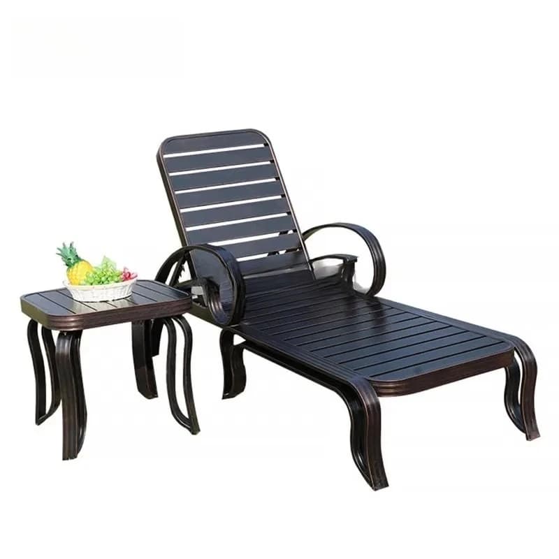 Aluminum Outdoor Chaise Lounge Chair Adjustable for Poolside Beach Garden  Patio  Yard - Weather Resistant Reclining Sun Lounger
