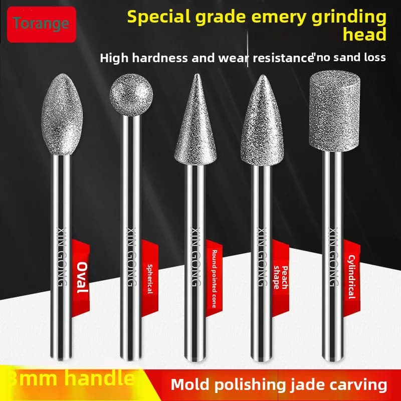 Diamond grinding head 3mm small diamond sand grinding head tool metal jade polishing electric internal grinding head