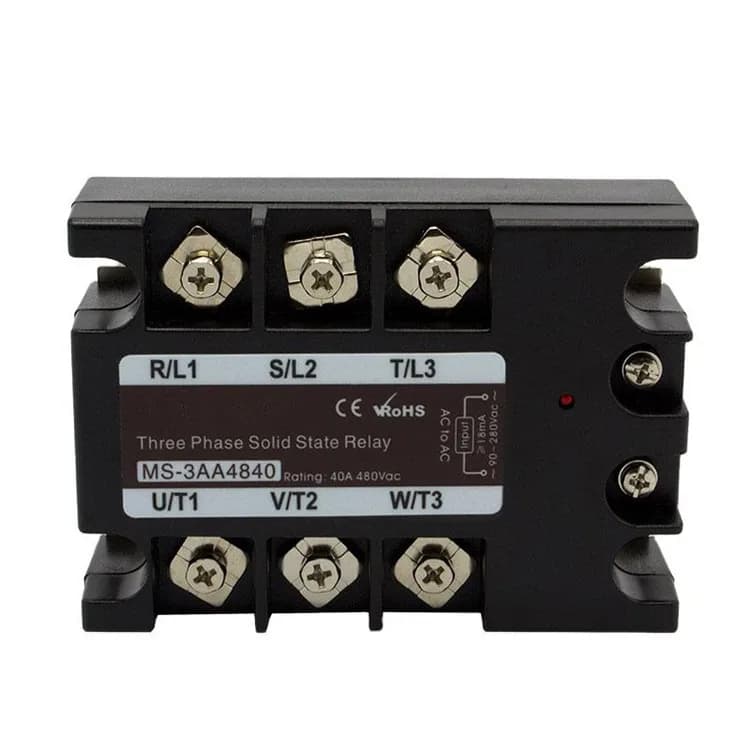 -MS-3AA4840 40amp Ac to Ac 3 Phase SSR Relay with High Power Contact Load and Epoxy Protection