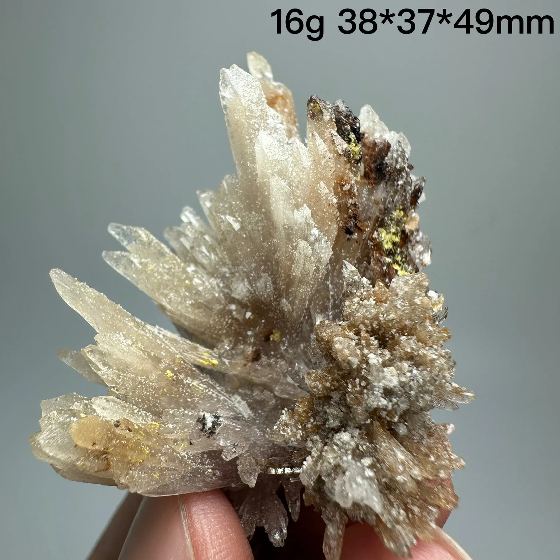 Natural Raw Stone Creedite Quartz Crystal Mineral Specimen Rock Home Decoration Gift Healing