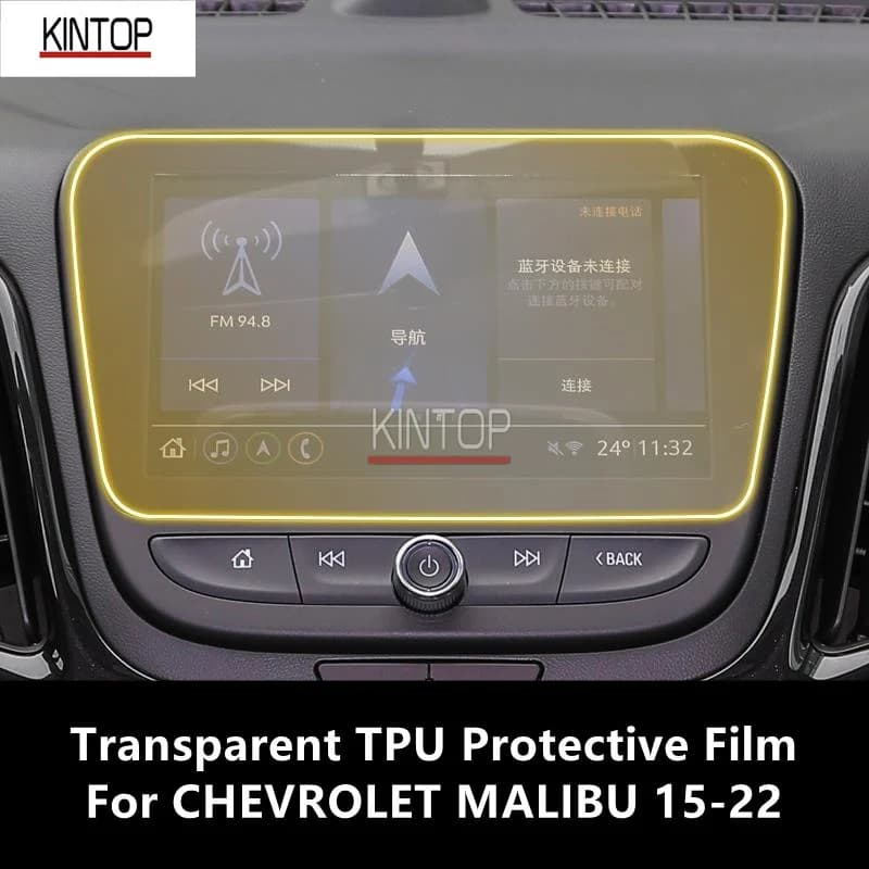 For CHEVROLET MALIBU 15-22 Navigation Screen Transparent TPU Protective Film Anti-scratch Repair Film Accessories Refit