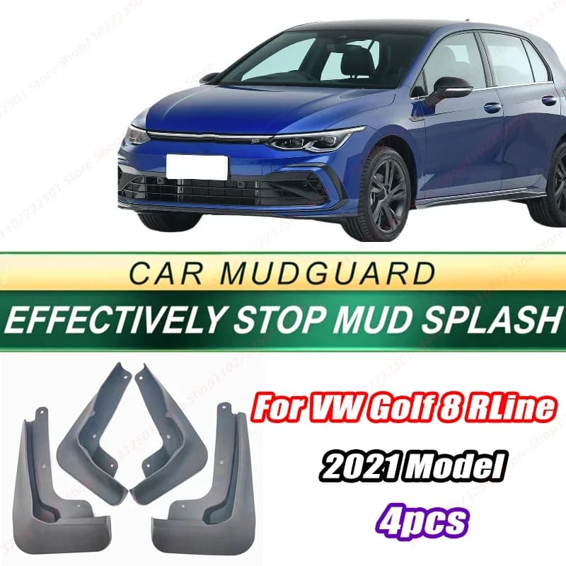For VW Golf 8 RLine 2021 Model 4PCS Front Rear Mud Flaps Splash Guards Fender Mudguards Auto Accessories