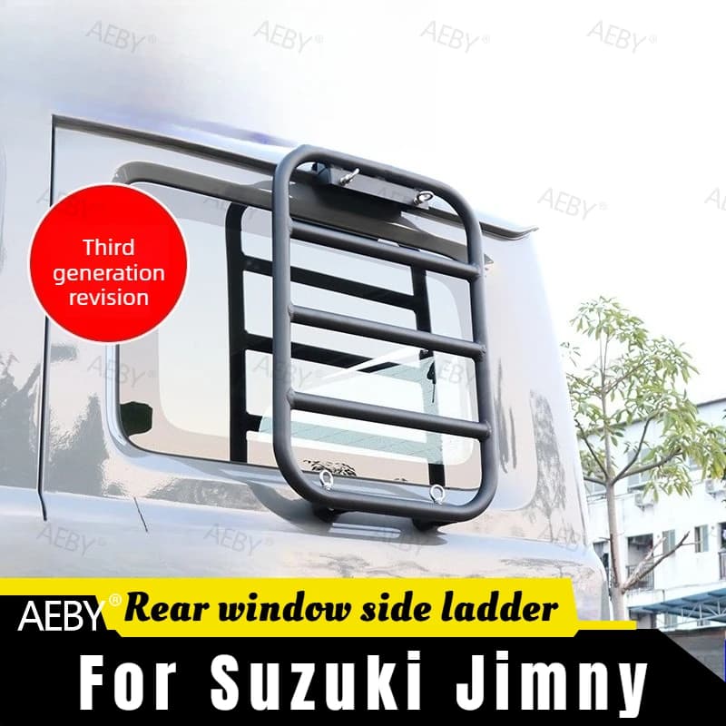 For Suzuki Jimny 2019-2026 Rear window side ladder,Side ladder protection frame,Rear window extension rack,Accessories