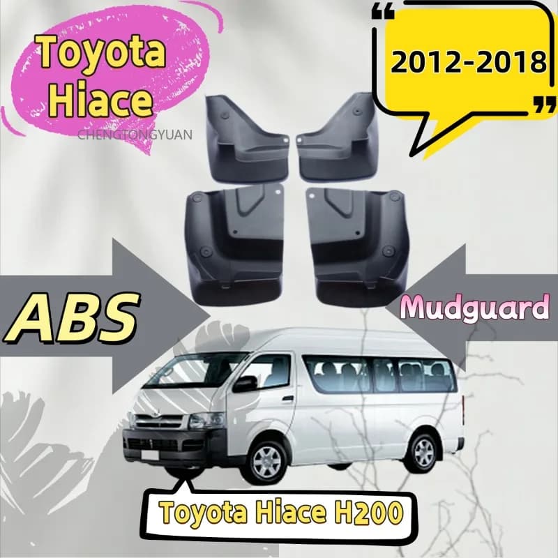 For Toyota Hiace H200 2012-2018 Auto Wheel Fender Front Rear Mudguard Mud Flaps Guard Flap Anti-splash Car Accessories