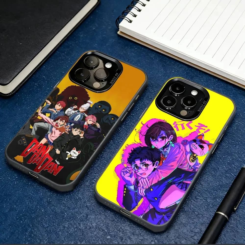 D-Dandadan Anime  Phone Case For iPhone 17,16,15,14,13,12,11 Plus,Pro Max,XS,Colored Silver Plated Inside Cover