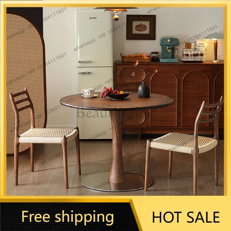 FG Wood Modern Dining Table Luxury Center Restaurant Round Designer Corner Dining Table Lounge Reception Muebles Salon Furniture