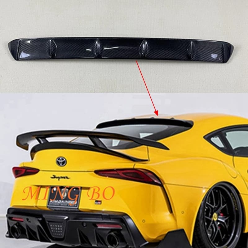 For Toyota Supra A90 2019 2020 2021 FRP roof spoiler lip Car Styling Carbon Fiber FRP top wing