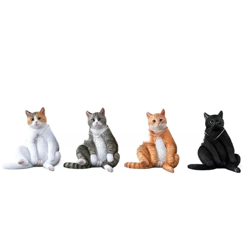Beaver orange cat ornament with sofa doll simulation small animal model desktop jewelry