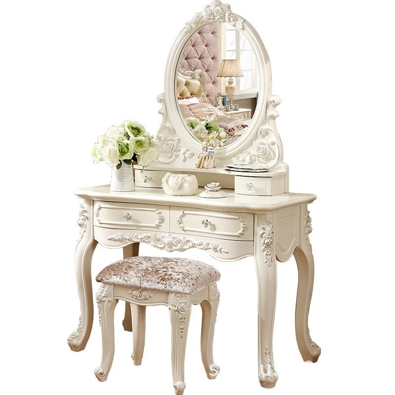 European dresser, bedroom princess small apartment French mini dresser, modern simple studio makeup cabinet