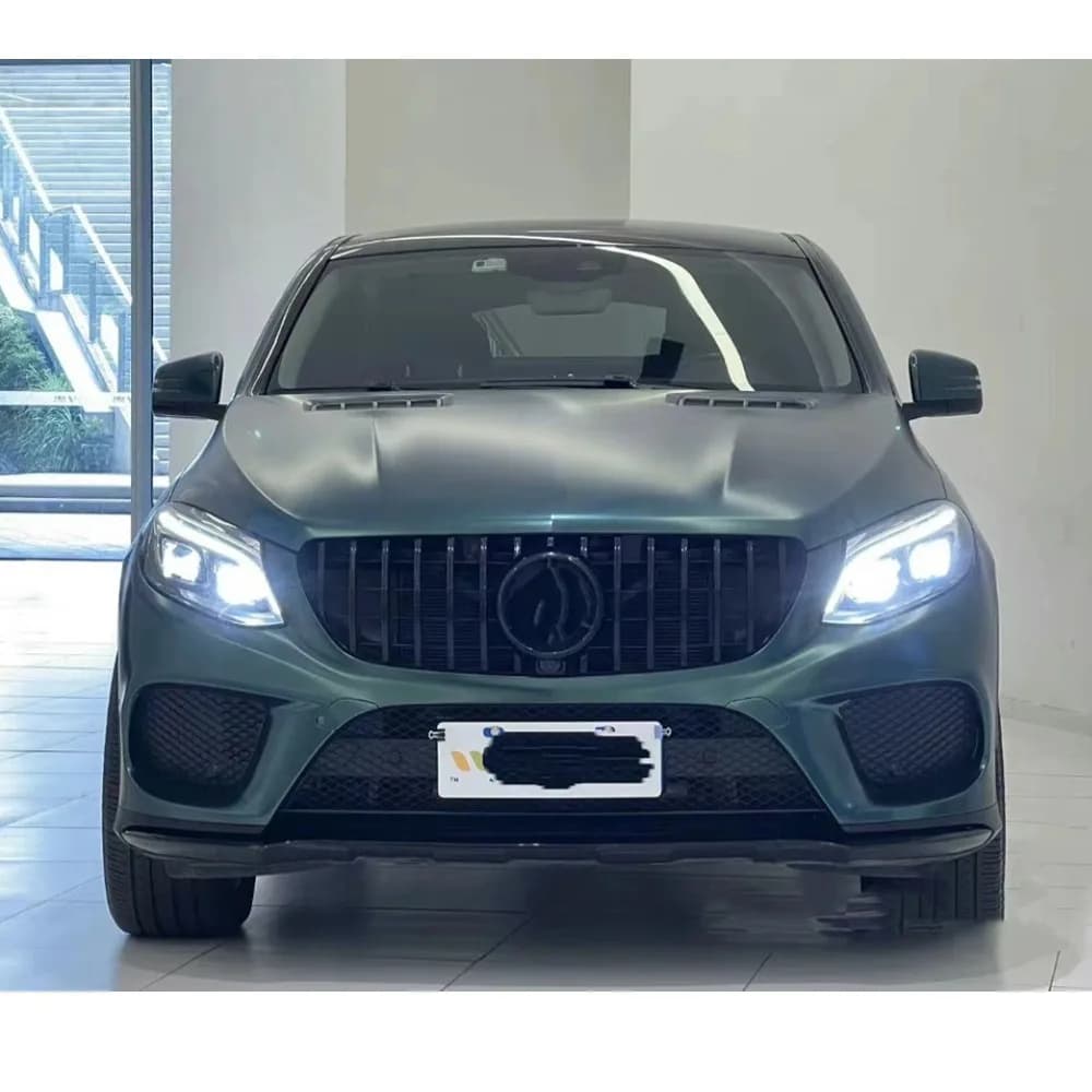 For W166 2015-2019 Upgrade Front Bumper Grille for Mercedes Benz GLE Class  Mesh Grid Inlet Body Kit Tuning Accessory