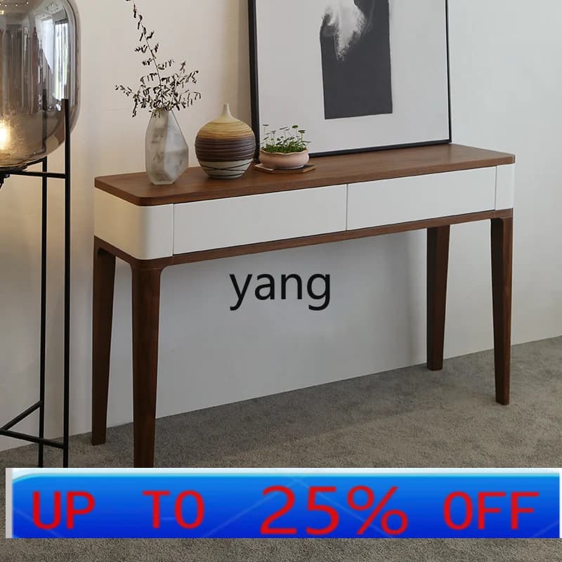 CX  solid wood entrance table entry modern wall entry light luxury end view table