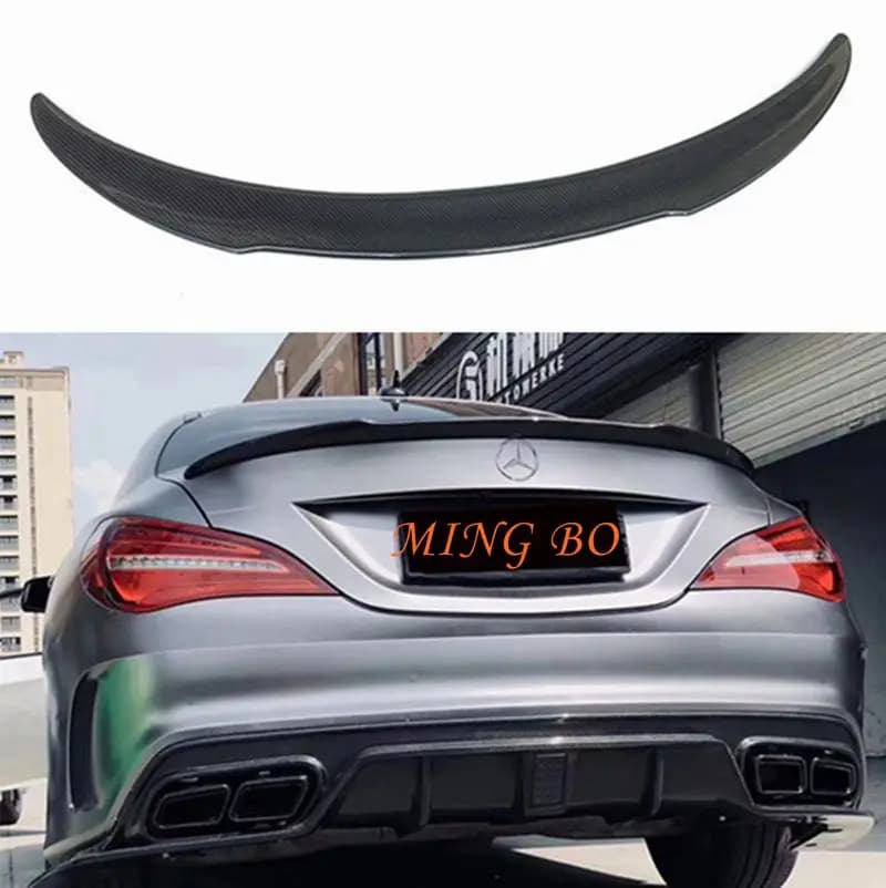 2013 2014 2015 2016 2017-2019 FRP Forged carbon FOR Mercedes-Benz CLA W117 C117 FD Style Carbon Fiber Rear Spoiler Trunk Wing